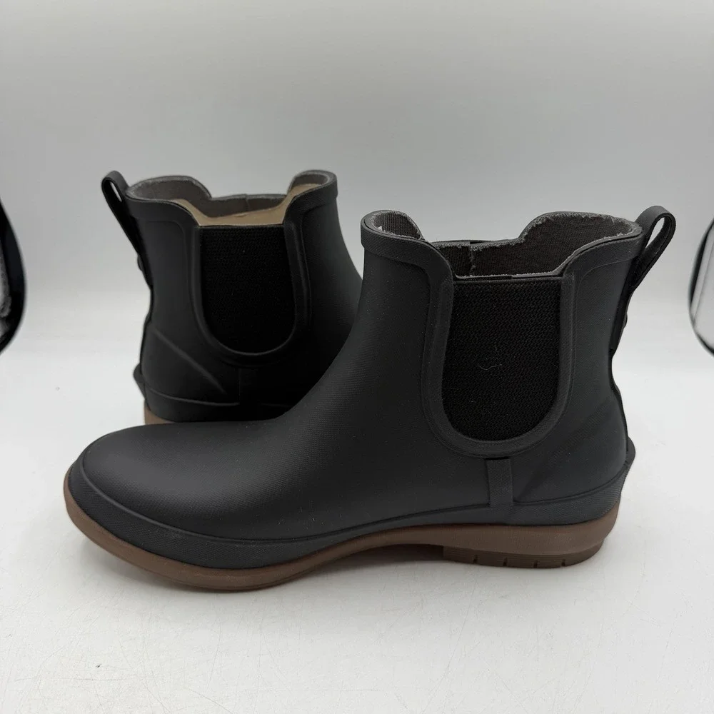 Bogs Amanda II Chelsea Boots Womens Sz 9 Black Waterproof Pull On 73480-001